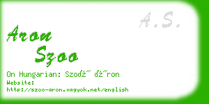 aron szoo business card